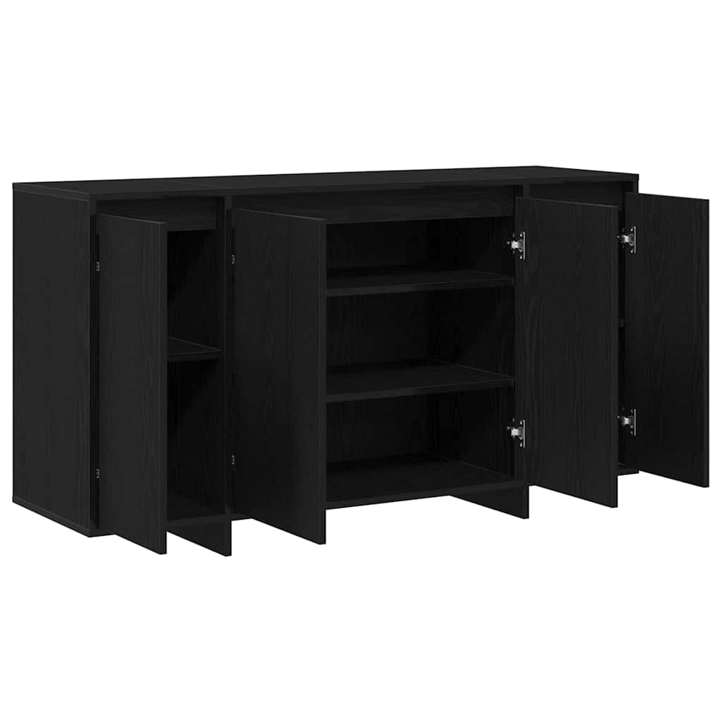 vidaXL Bufet Czarny Dąb 135 x 41 x 75 cm Materiał drewnopochodny