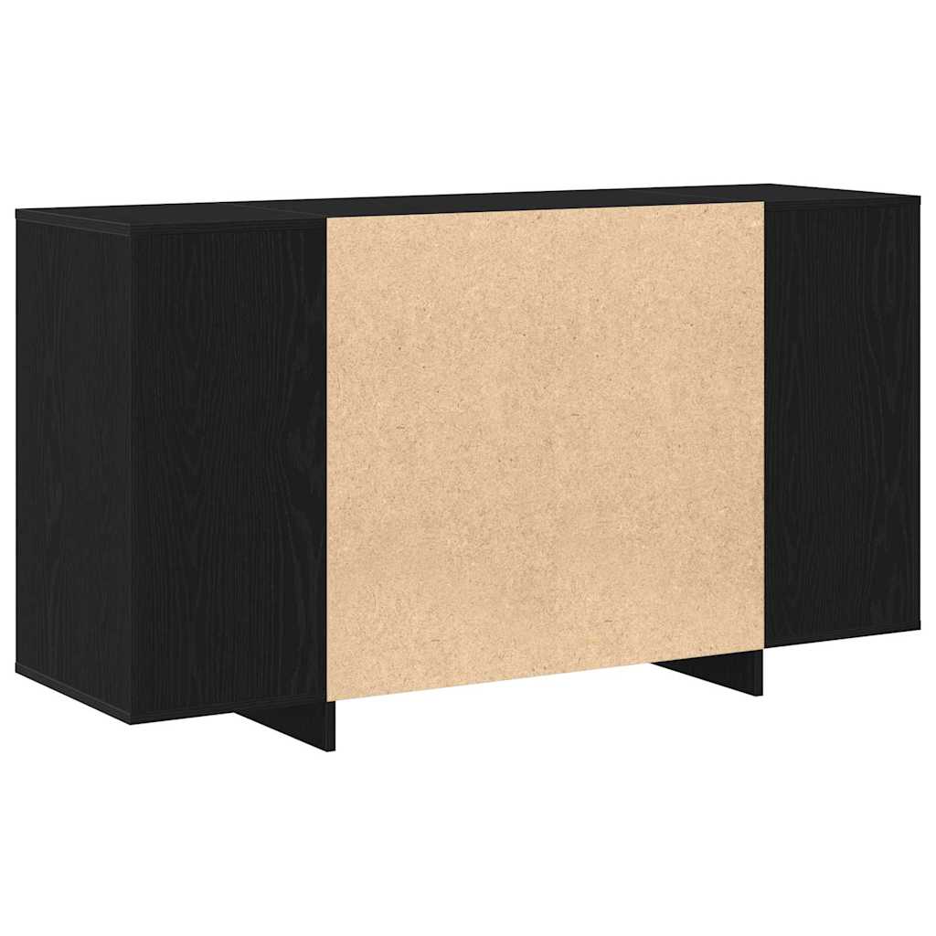 vidaXL Bufet Czarny Dąb 135 x 41 x 75 cm Materiał drewnopochodny