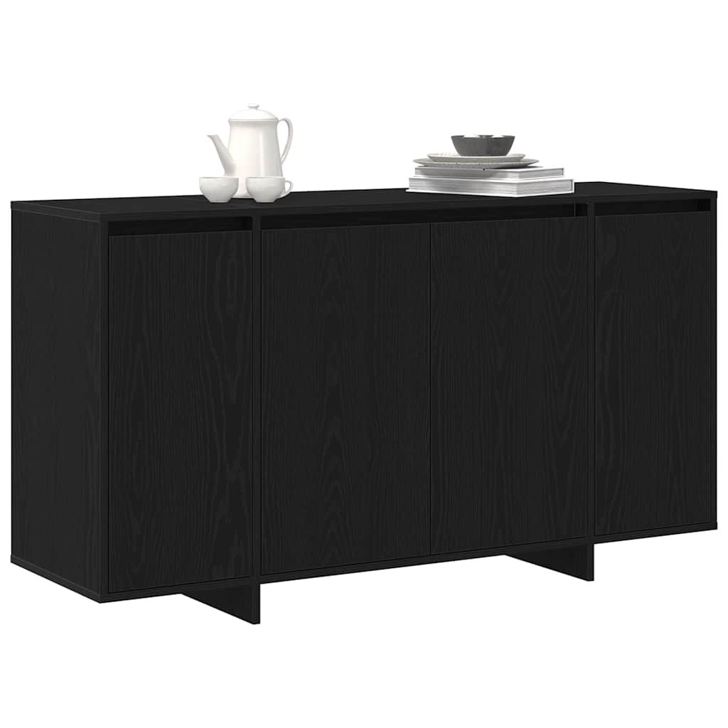 vidaXL Bufet Czarny Dąb 135 x 41 x 75 cm Materiał drewnopochodny