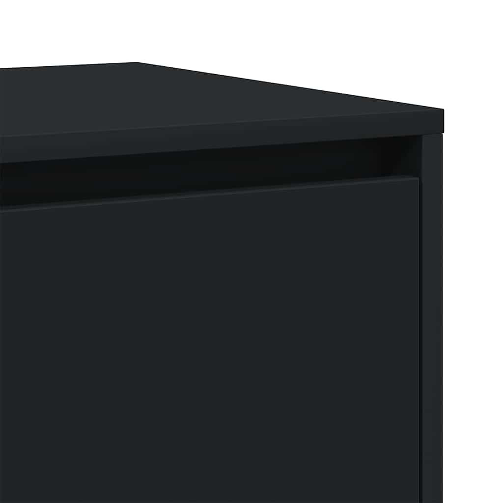 vidaXL Bufet Czarny 120 x 41 x 75 cm Materiał drewnopochodny