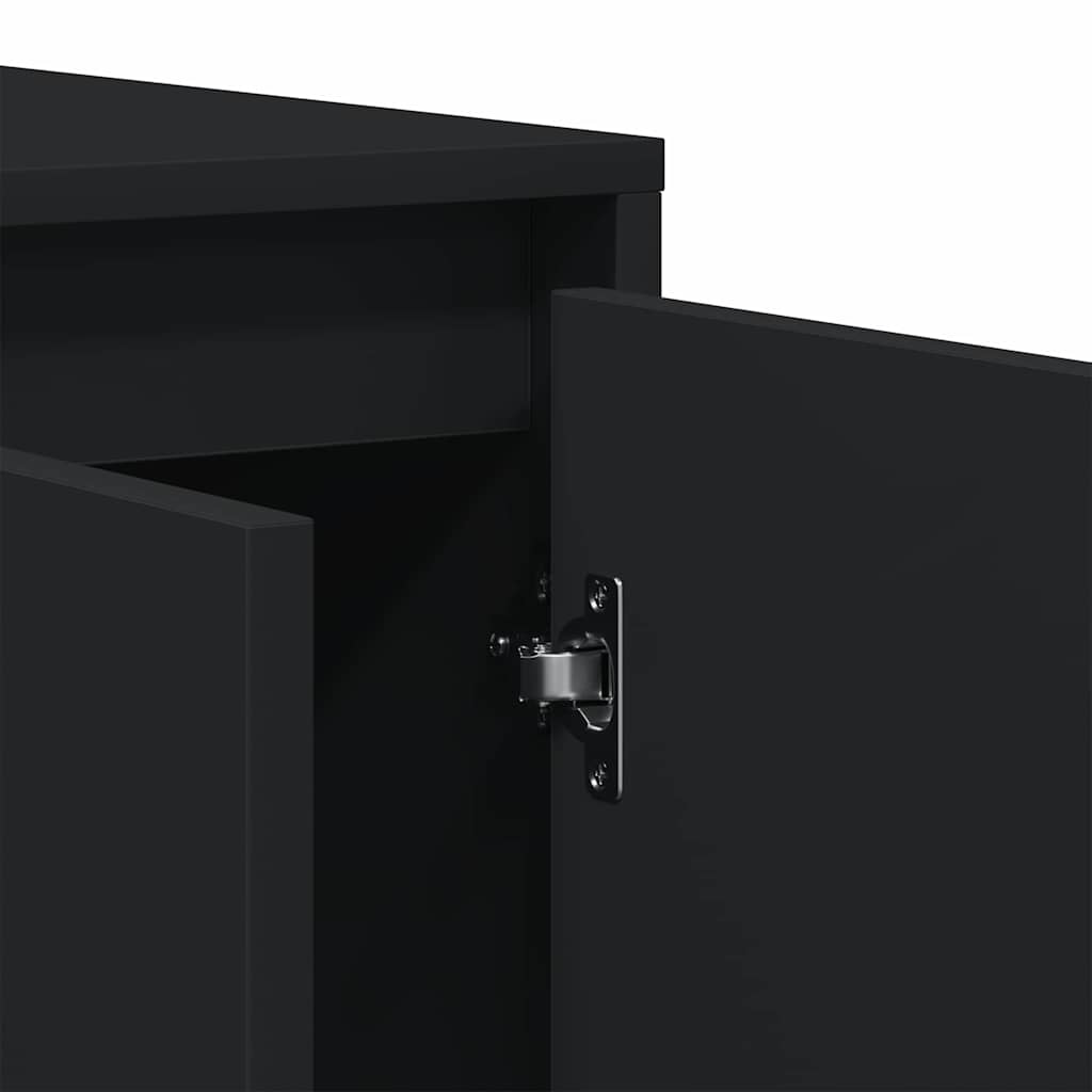 vidaXL Bufet Czarny 120 x 41 x 75 cm Materiał drewnopochodny