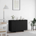 vidaXL Bufet Czarny 120 x 41 x 75 cm Materiał drewnopochodny