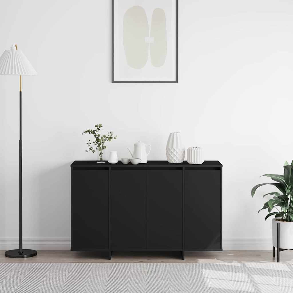 vidaXL Bufet Czarny 120 x 41 x 75 cm Materiał drewnopochodny