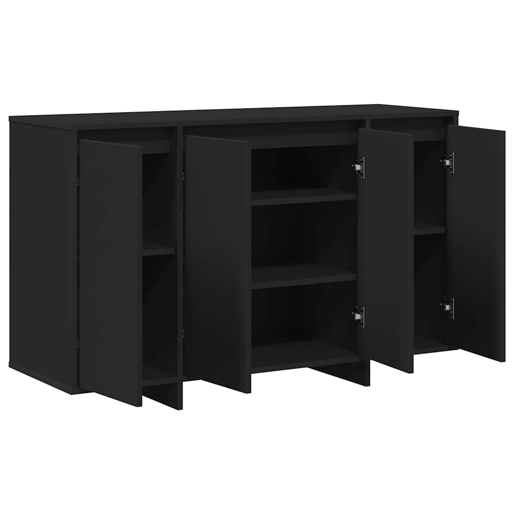 vidaXL Bufet Czarny 120 x 41 x 75 cm Materiał drewnopochodny