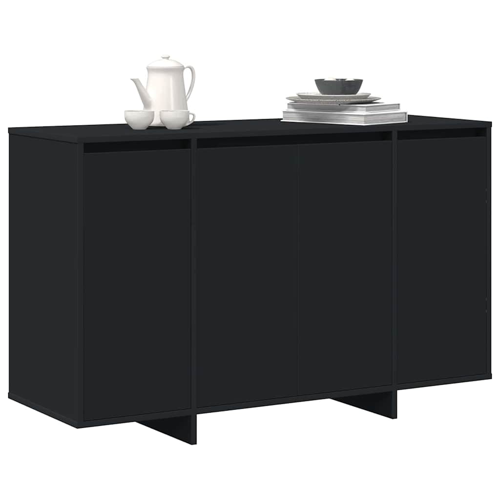 vidaXL Bufet Czarny 120 x 41 x 75 cm Materiał drewnopochodny