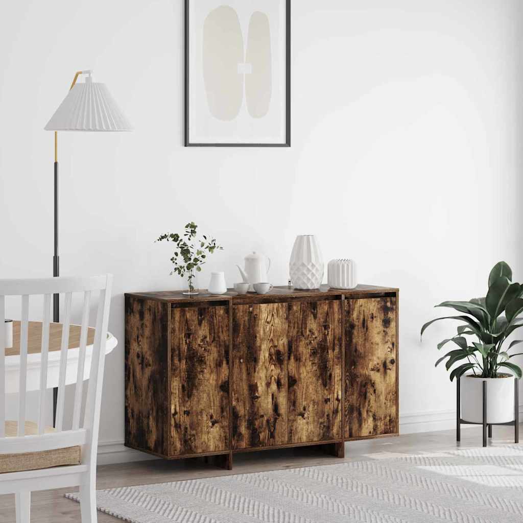 vidaXL Bufet Wędzony dąb 120 x 41 x 75 cm Materiał drewnopochodny