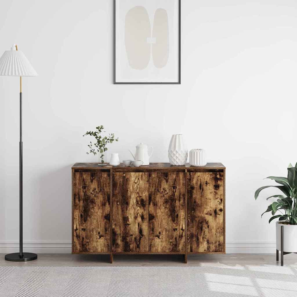 vidaXL Bufet Wędzony dąb 120 x 41 x 75 cm Materiał drewnopochodny