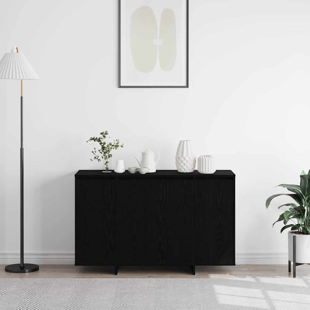 vidaXL Bufet Czarny dąb 120 x 41 x 75 cm Materiał drewnopochodny