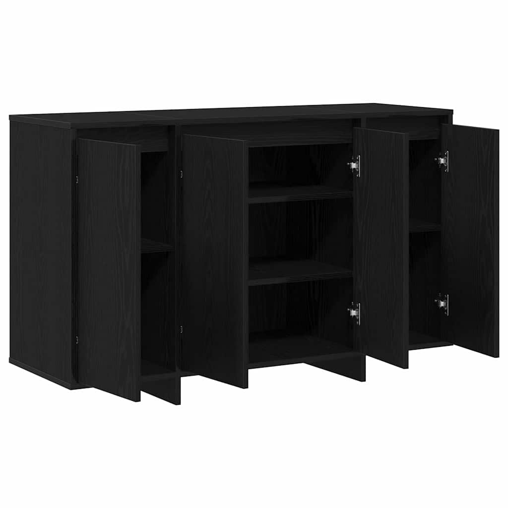 vidaXL Bufet Czarny dąb 120 x 41 x 75 cm Materiał drewnopochodny