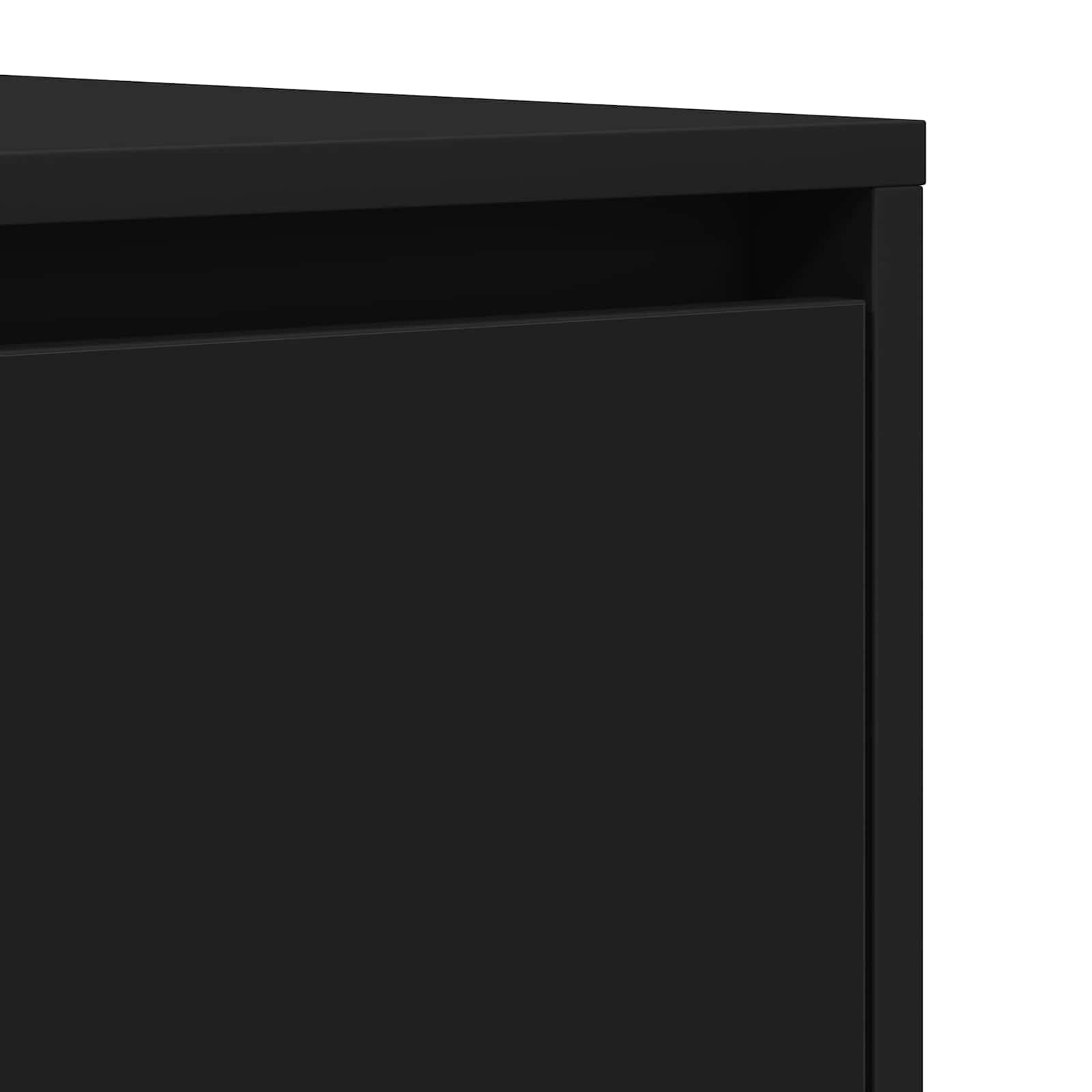 vidaXL Bufet Czarny 120 x 41 x 75 cm Materiał drewnopochodny