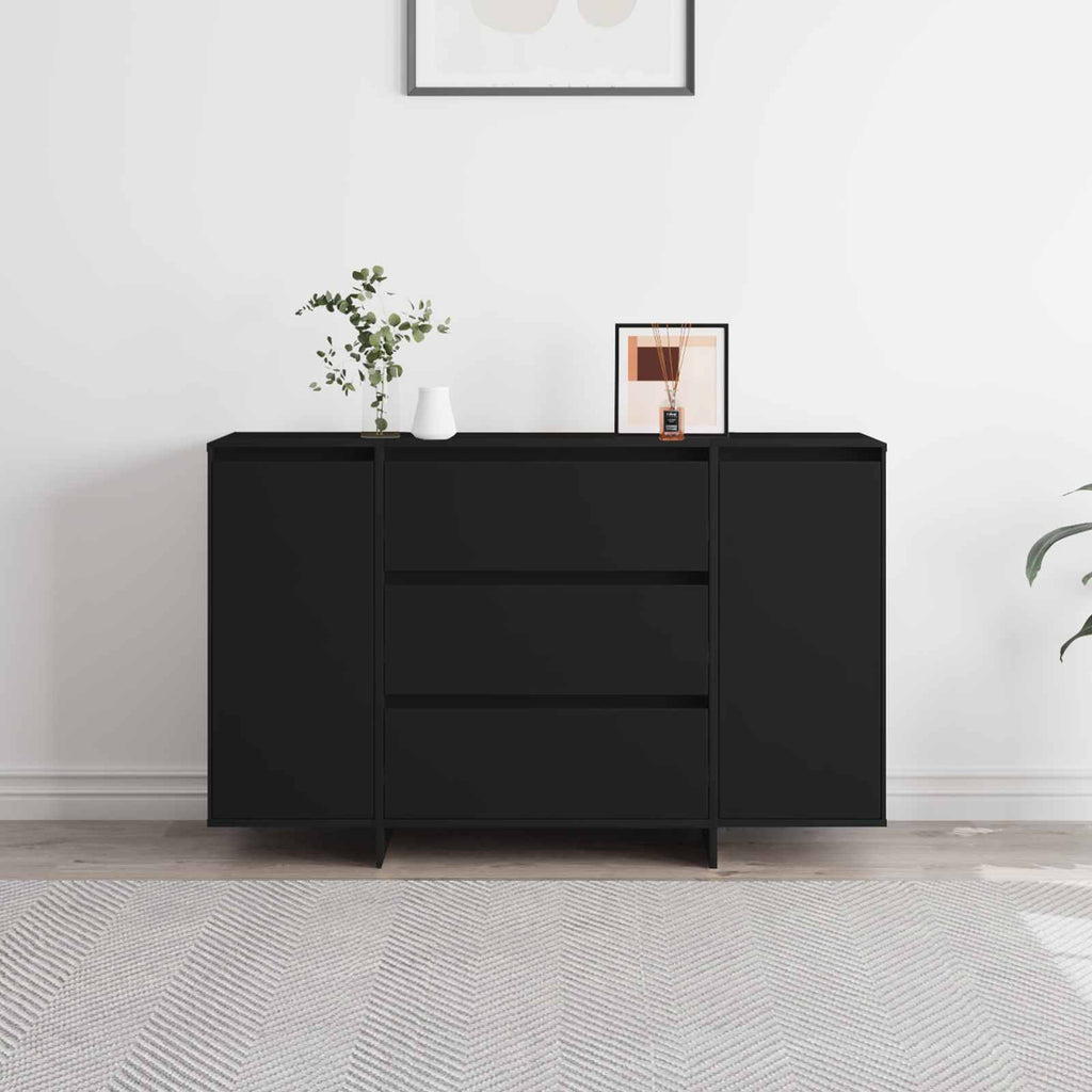 vidaXL Bufet Czarny 120 x 41 x 75 cm Materiał drewnopochodny