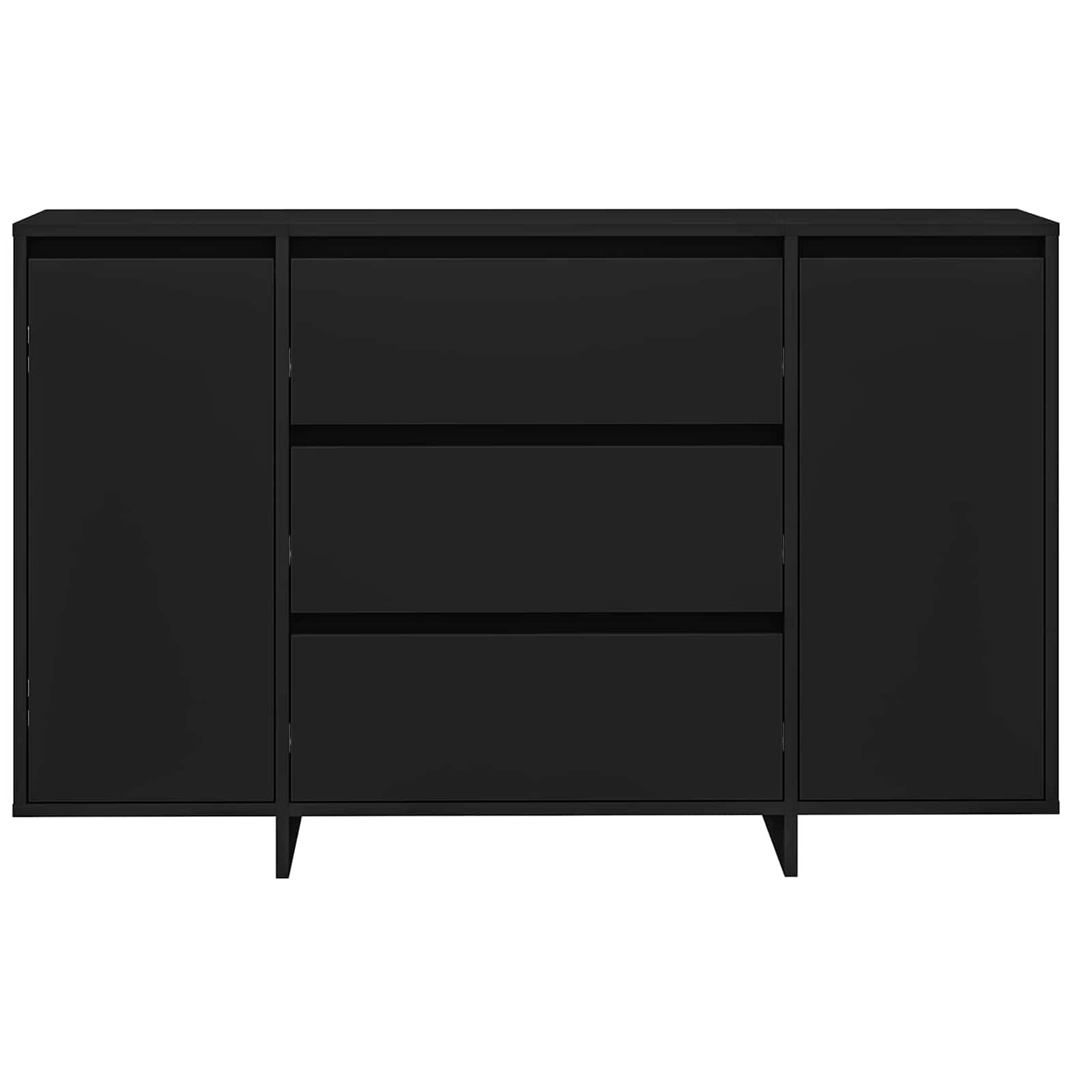 vidaXL Bufet Czarny 120 x 41 x 75 cm Materiał drewnopochodny