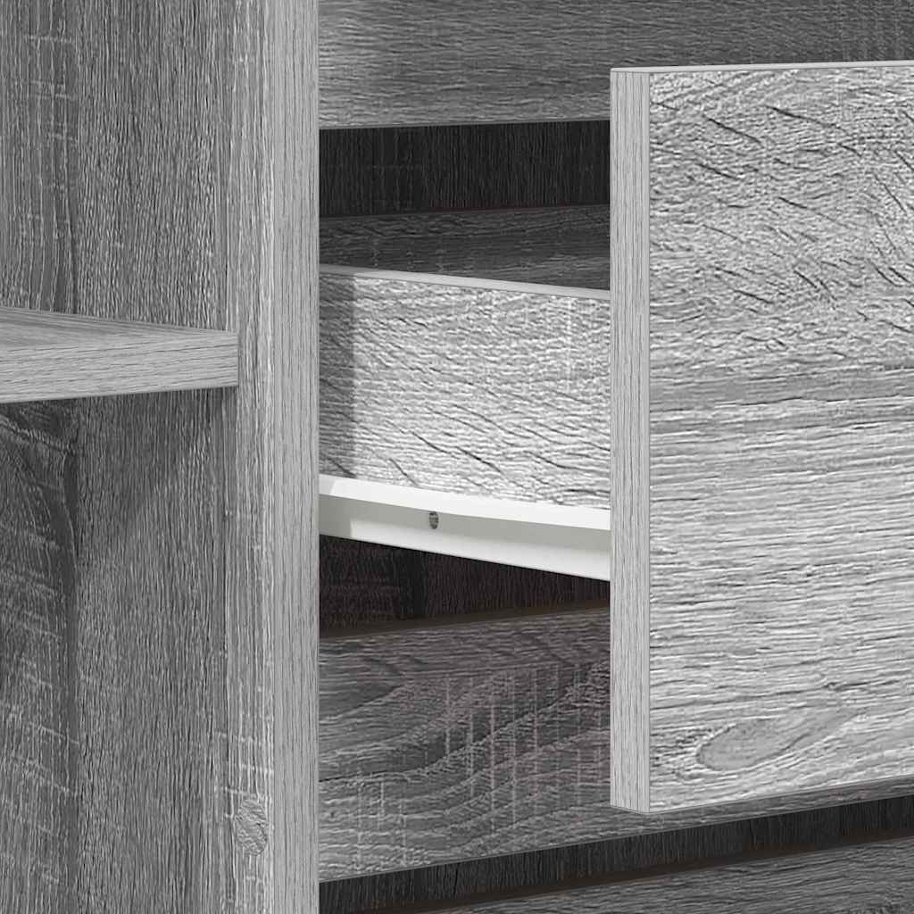 vidaXL Bufet Szary Sonoma 120 x 41 x 75 cm Materiał drewnopochodny