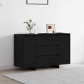 vidaXL Bufet Czarny Dąb 120 x 41 x 75 cm Materiał drewnopochodny