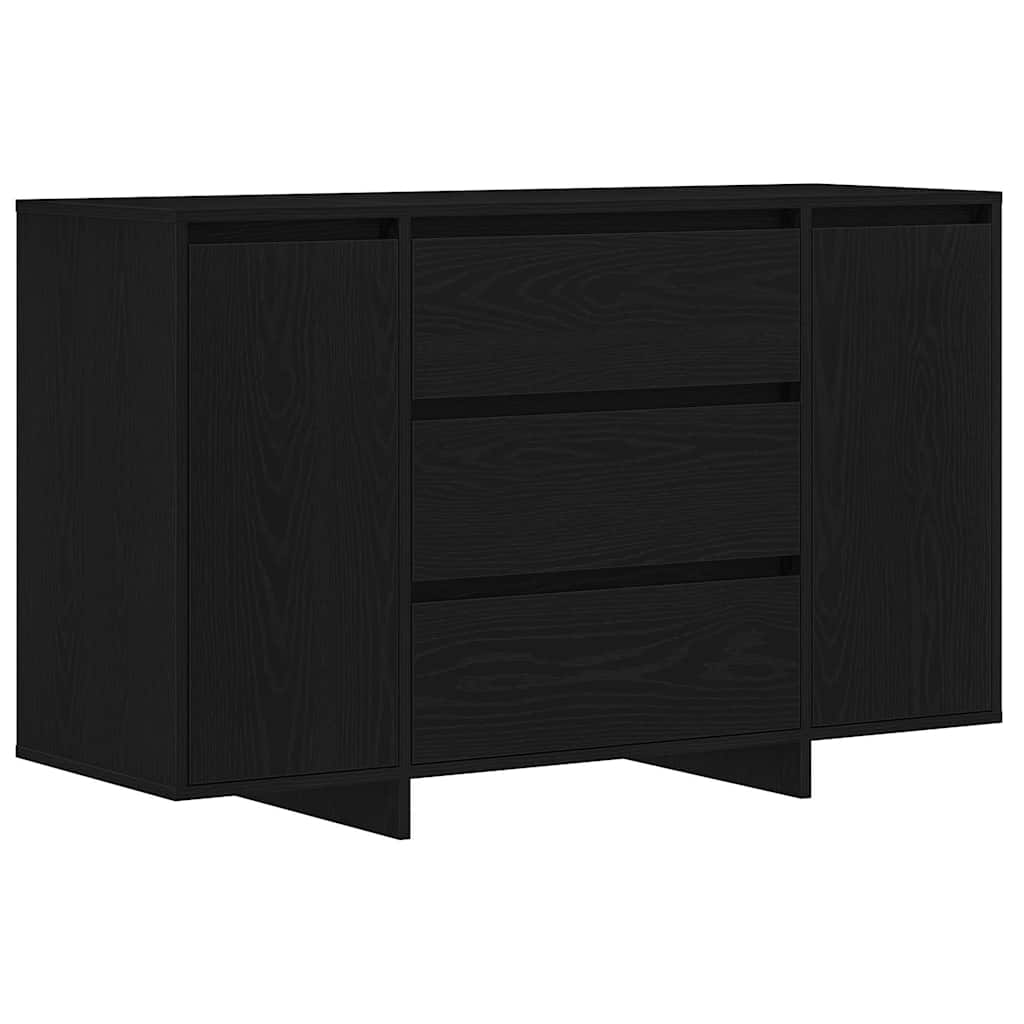 vidaXL Bufet Czarny Dąb 120 x 41 x 75 cm Materiał drewnopochodny