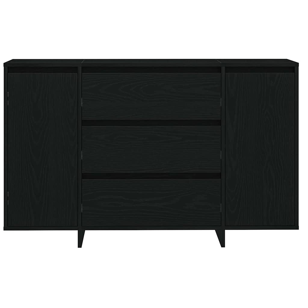 vidaXL Bufet Czarny Dąb 120 x 41 x 75 cm Materiał drewnopochodny