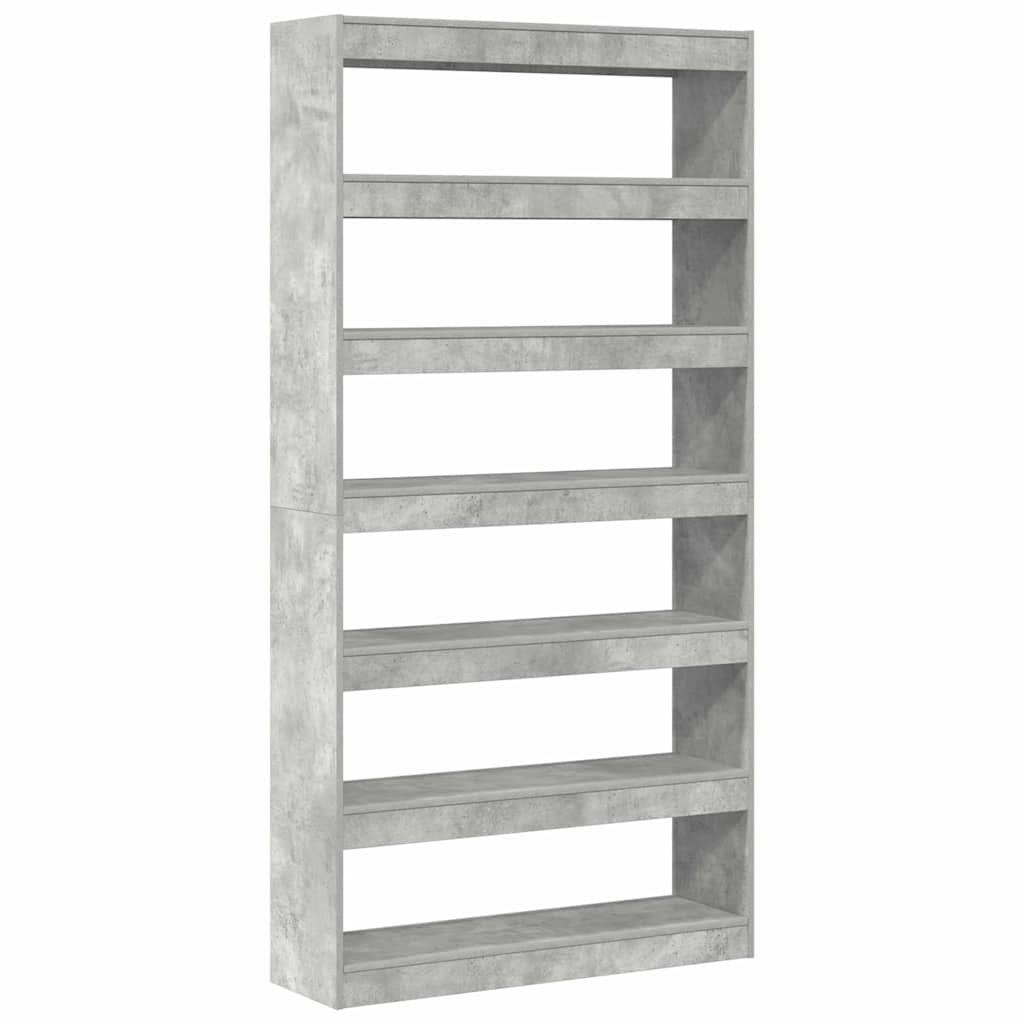 vidaXL Szafka na książki Betonowy szary 100 x 30 x 198 cm