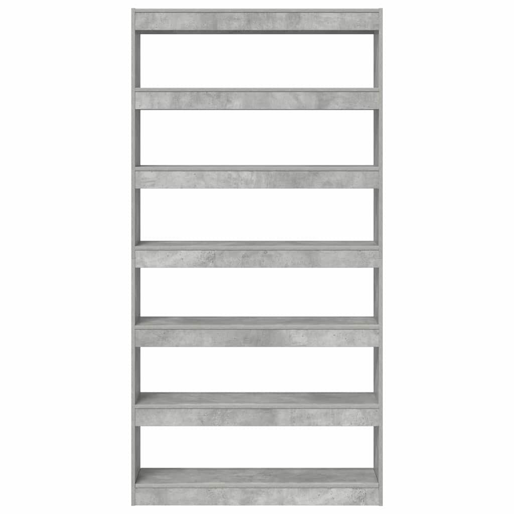vidaXL Szafka na książki Betonowy szary 100 x 30 x 198 cm