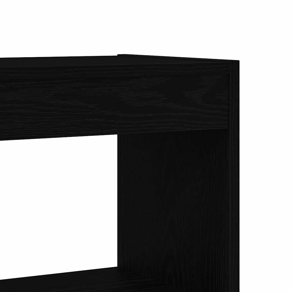 vidaXL Szafka na książki Czarny Dąb 100 x 30 x 198 cm