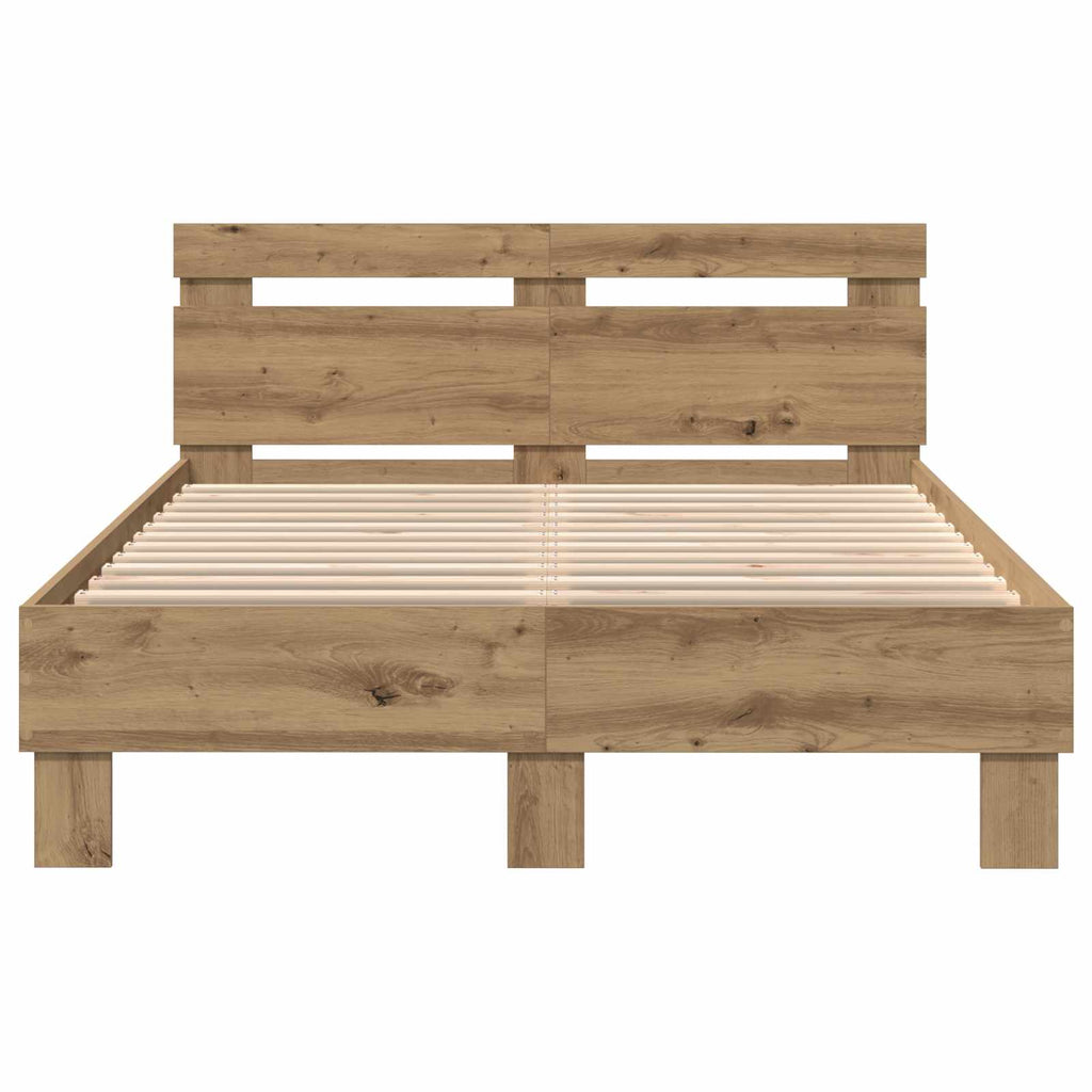 vidaXL Ramka łóżka Dąb rzemieślniczy 120 x 200 cm Drewno inżynieryjne