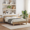 vidaXL Ramka łóżka Dąb rzemieślniczy 140 x 190 cm Drewno inżynieryjne