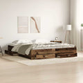 vidaXL Ramka łóżka Stare drewno 180 x 200 cm Drewno inżynieryjne