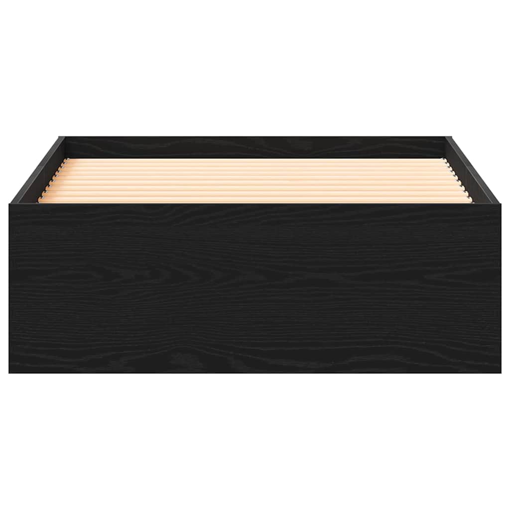 vidaXL Ramka łóżka Czarny Dąb 90 x 200 cm Materiał drewnopochodny