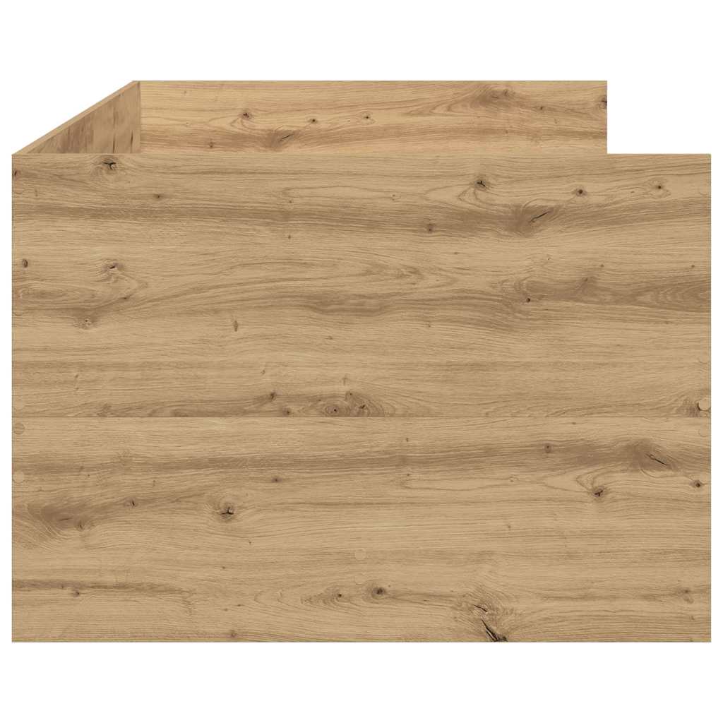 vidaXL Łóżko dzienne Z zagłówkiem Dąb rzemieślniczy 90 x 200 cm
