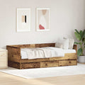 vidaXL Łóżko dzienne Stare drewno 90 x 190 cm Materiał drewnopochodny