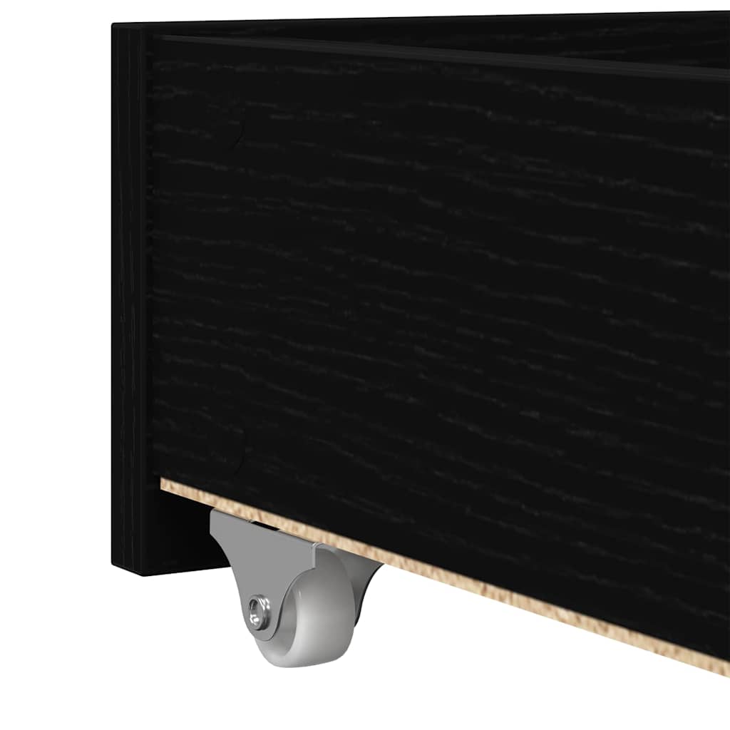vidaXL Łóżko dzienne Czarny Dąb 75 x 190 cm Materiał drewnopochodny