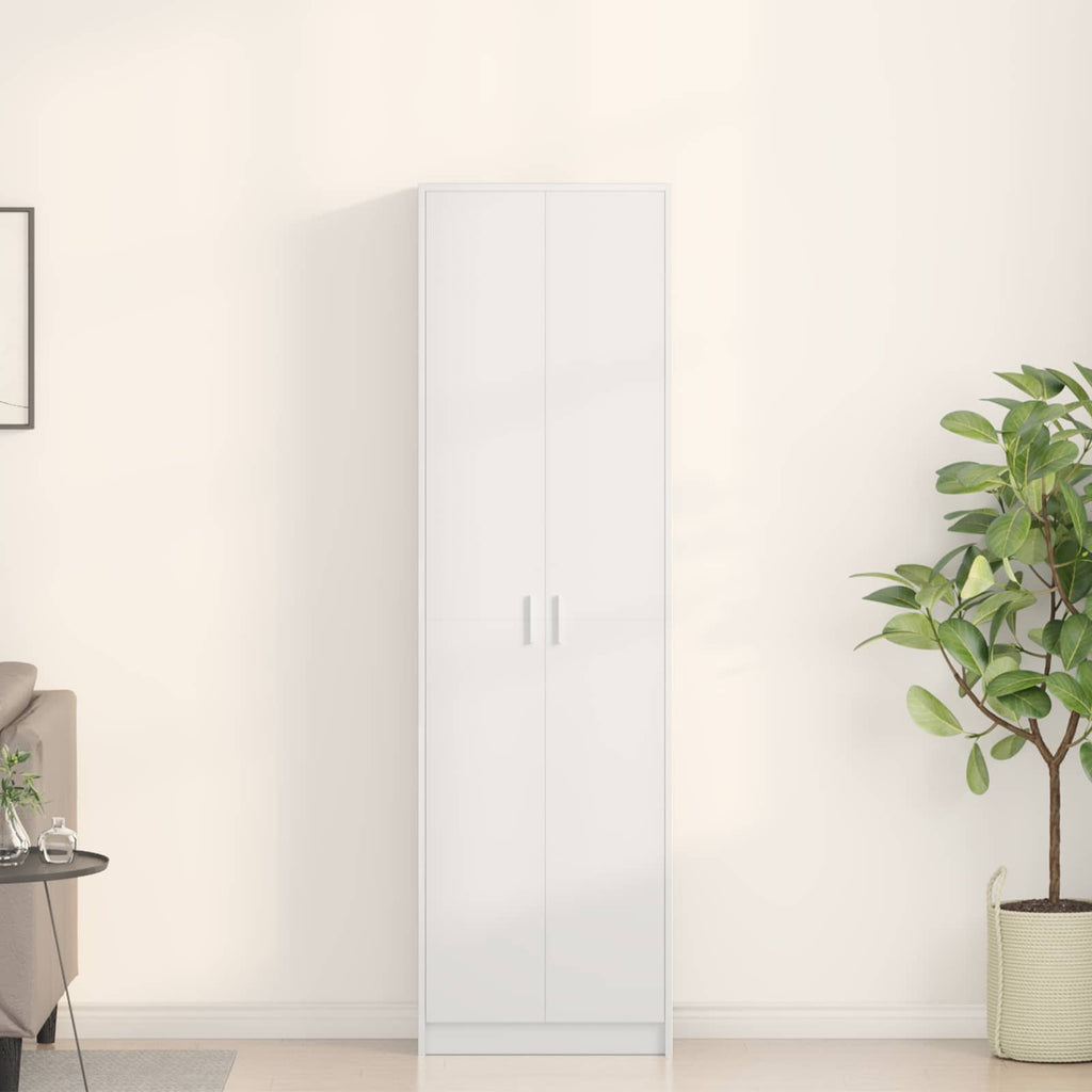 vidaXL Garderoba Biały 55 x 25 x 189 cm Materiał drewnopochodny