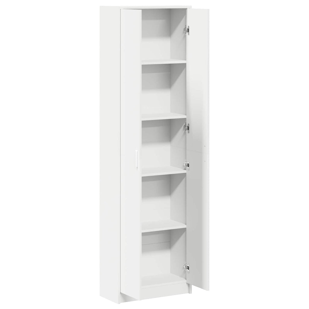 vidaXL Garderoba Biały 55 x 25 x 189 cm Materiał drewnopochodny