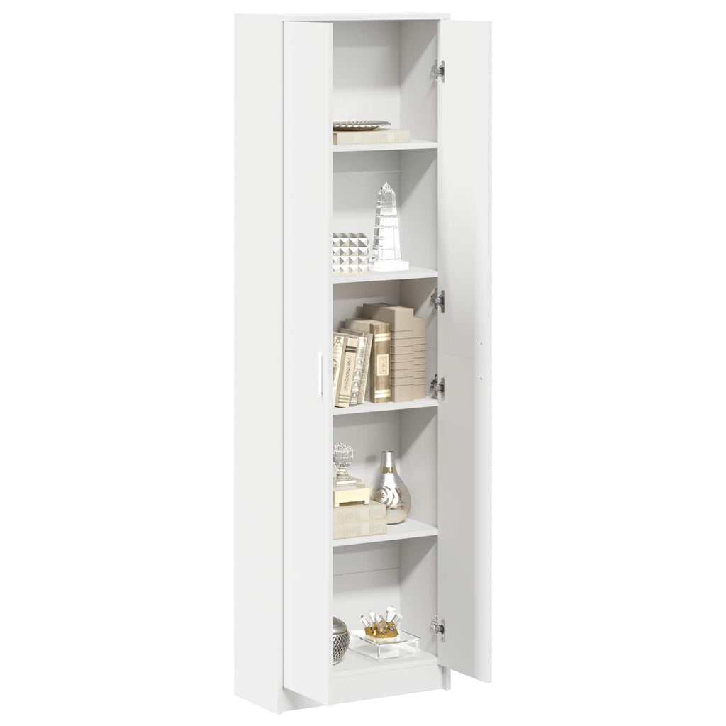 vidaXL Garderoba Biały 55 x 25 x 189 cm Materiał drewnopochodny