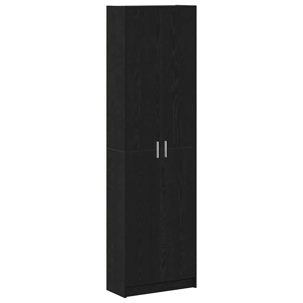 vidaXL Garderoba Czarny Dąb 55 x 25 x 189 cm Materiał drewnopochodny