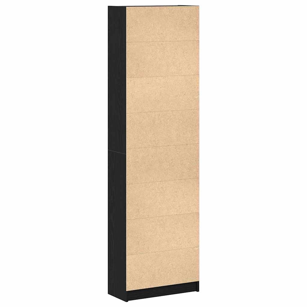 vidaXL Garderoba Czarny Dąb 55 x 25 x 189 cm Materiał drewnopochodny