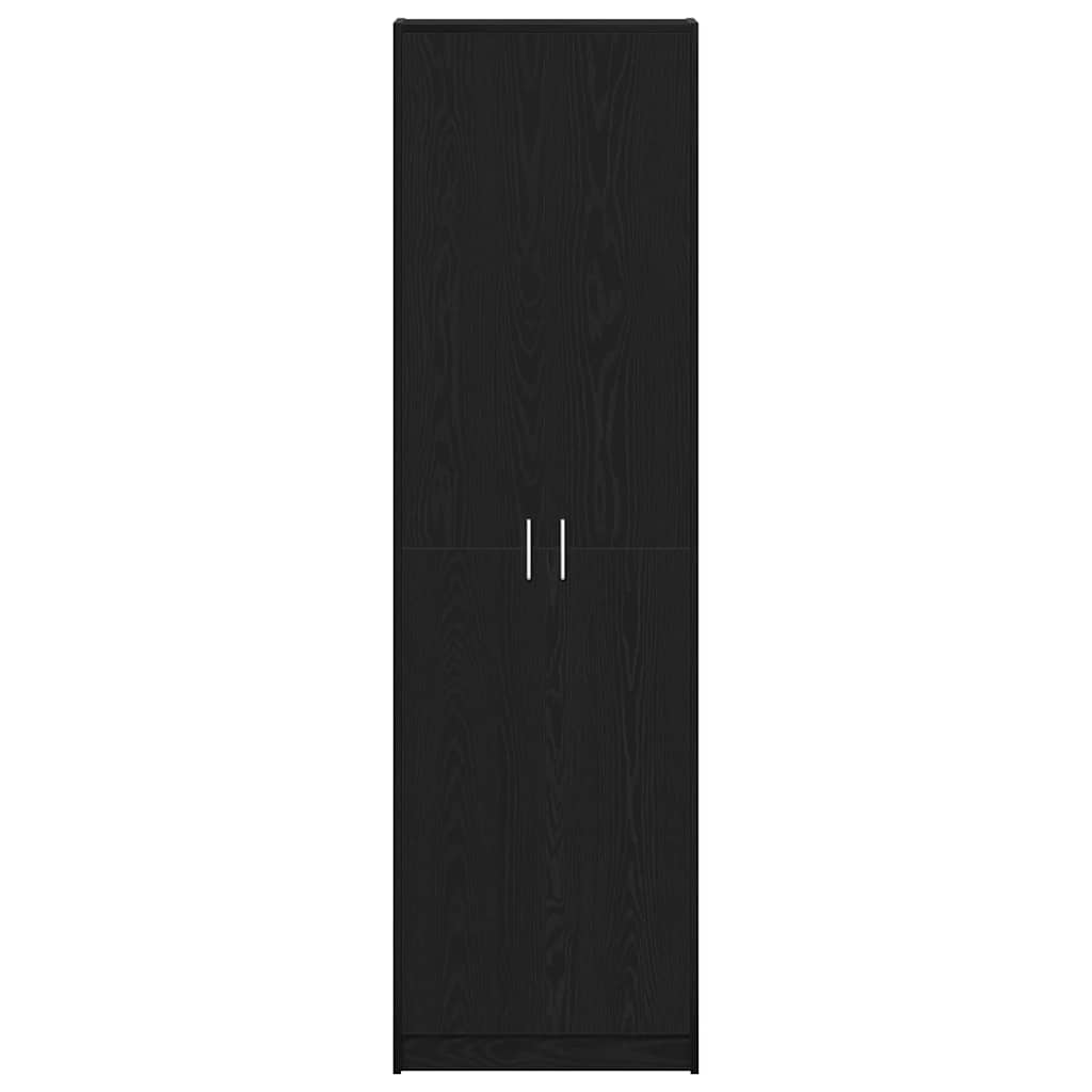 vidaXL Garderoba Czarny Dąb 55 x 25 x 189 cm Materiał drewnopochodny