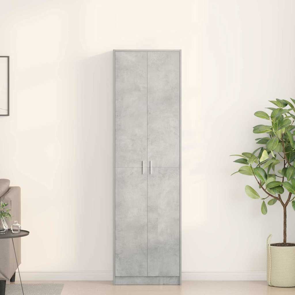 vidaXL Garderoba z półką z drzwiami Betonowy szary 55 x 25 x 189 cm