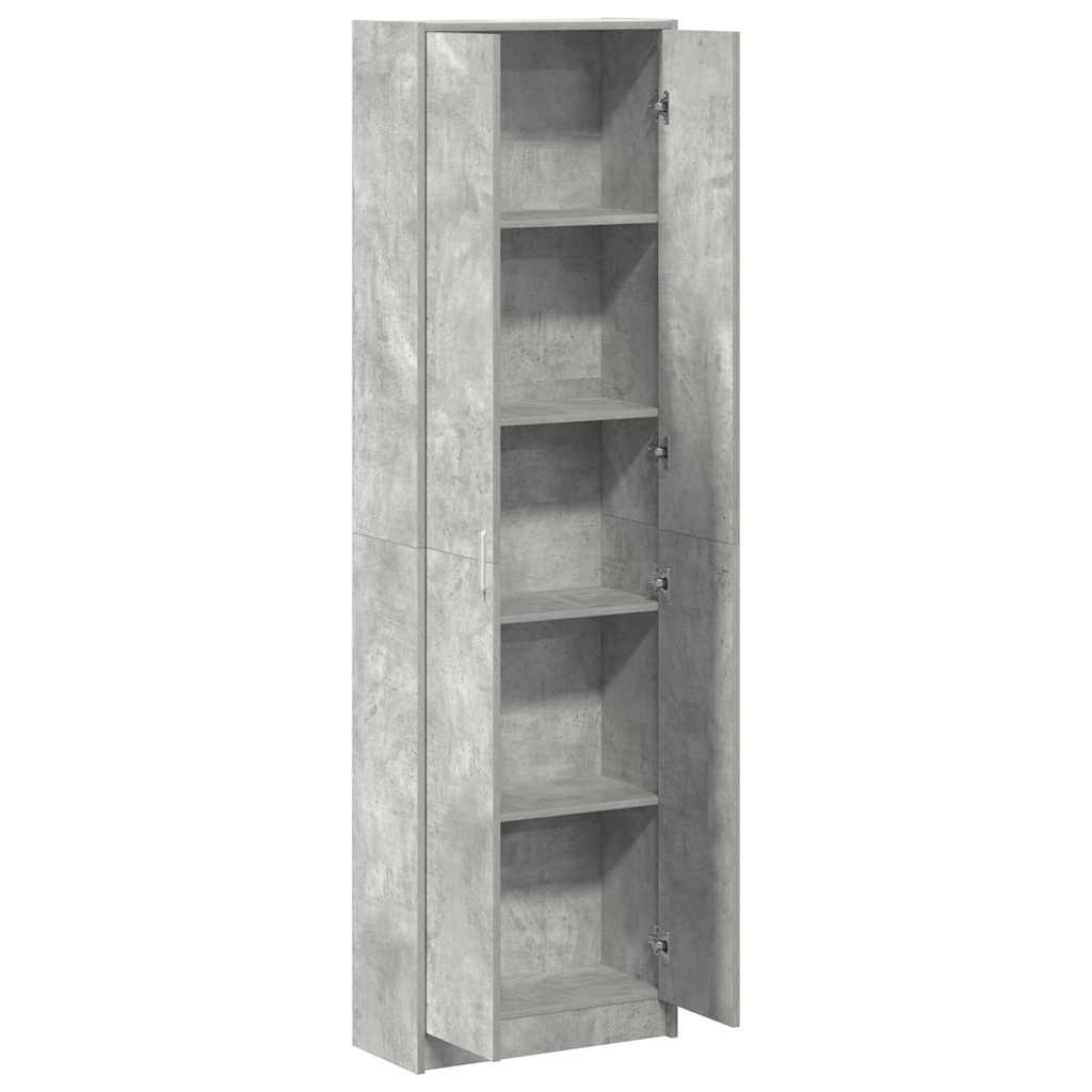 vidaXL Garderoba z półką z drzwiami Betonowy szary 55 x 25 x 189 cm