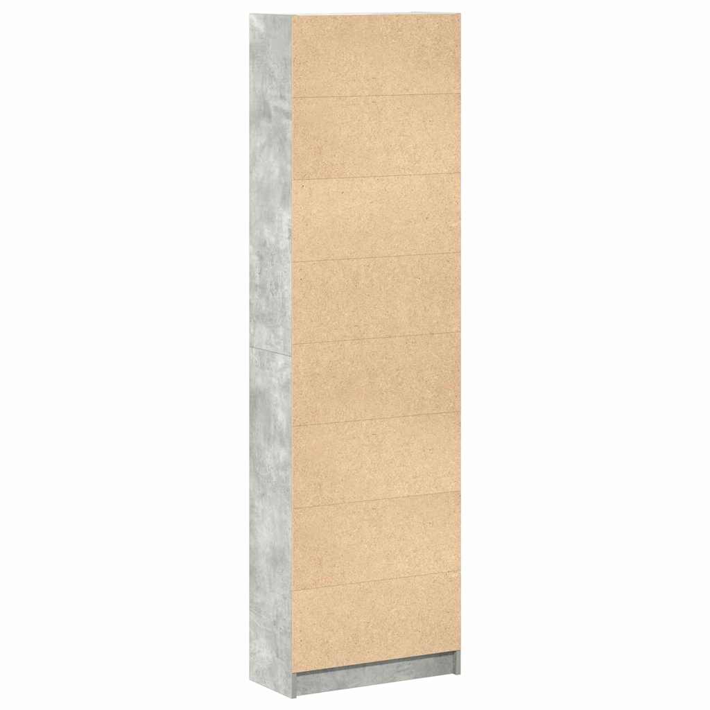 vidaXL Garderoba z półką z drzwiami Betonowy szary 55 x 25 x 189 cm