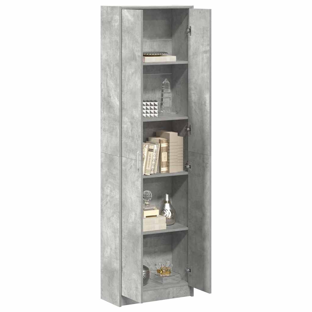 vidaXL Garderoba z półką z drzwiami Betonowy szary 55 x 25 x 189 cm