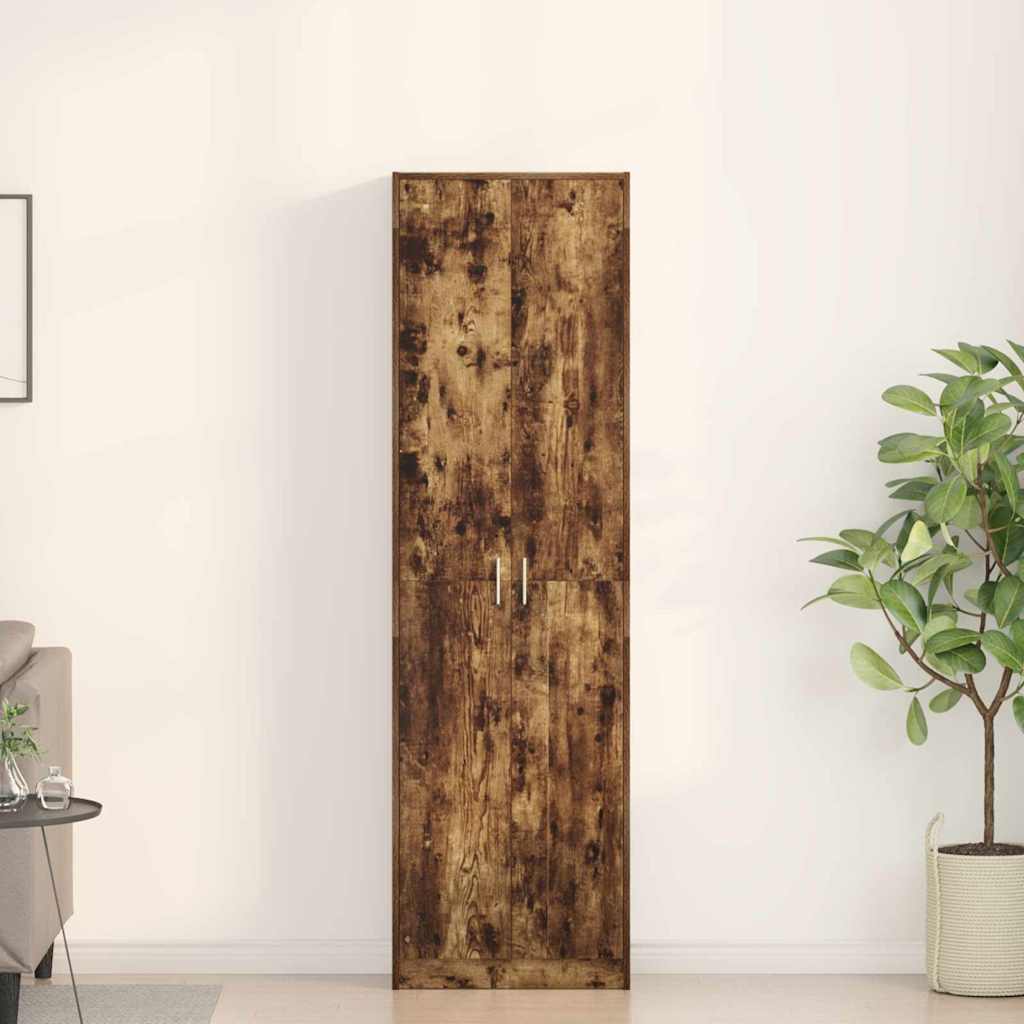 vidaXL Garderoba Dąb wędzony 55 x 25 x 189 cm Materiał drewnopochodny