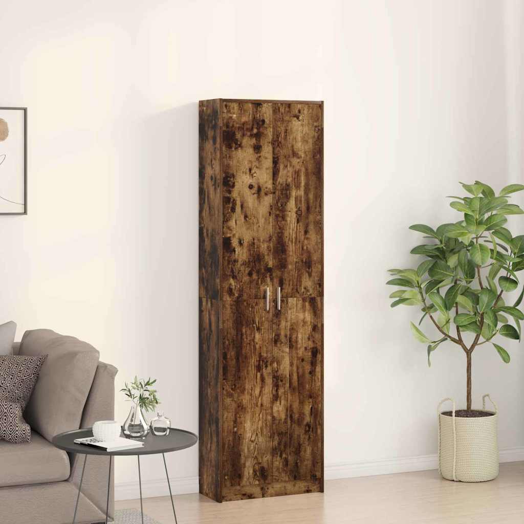 vidaXL Garderoba Dąb wędzony 55 x 25 x 189 cm Materiał drewnopochodny