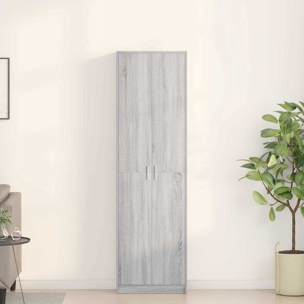 vidaXL Garderoba Szary Sonoma 55 x 25 x 189 cm Materiał drewnopochodny