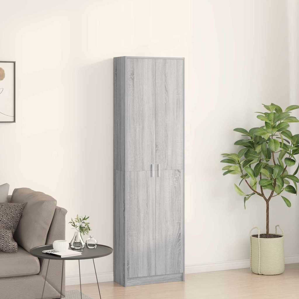 vidaXL Garderoba Szary Sonoma 55 x 25 x 189 cm Materiał drewnopochodny