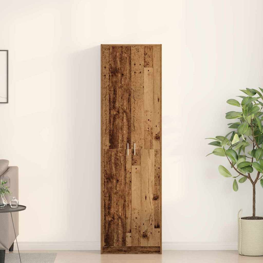 vidaXL Garderoba Stare drewno 55 x 25 x 189 cm Materiał drewnopochodny
