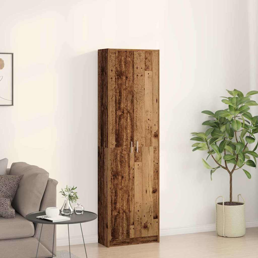 vidaXL Garderoba Stare drewno 55 x 25 x 189 cm Materiał drewnopochodny