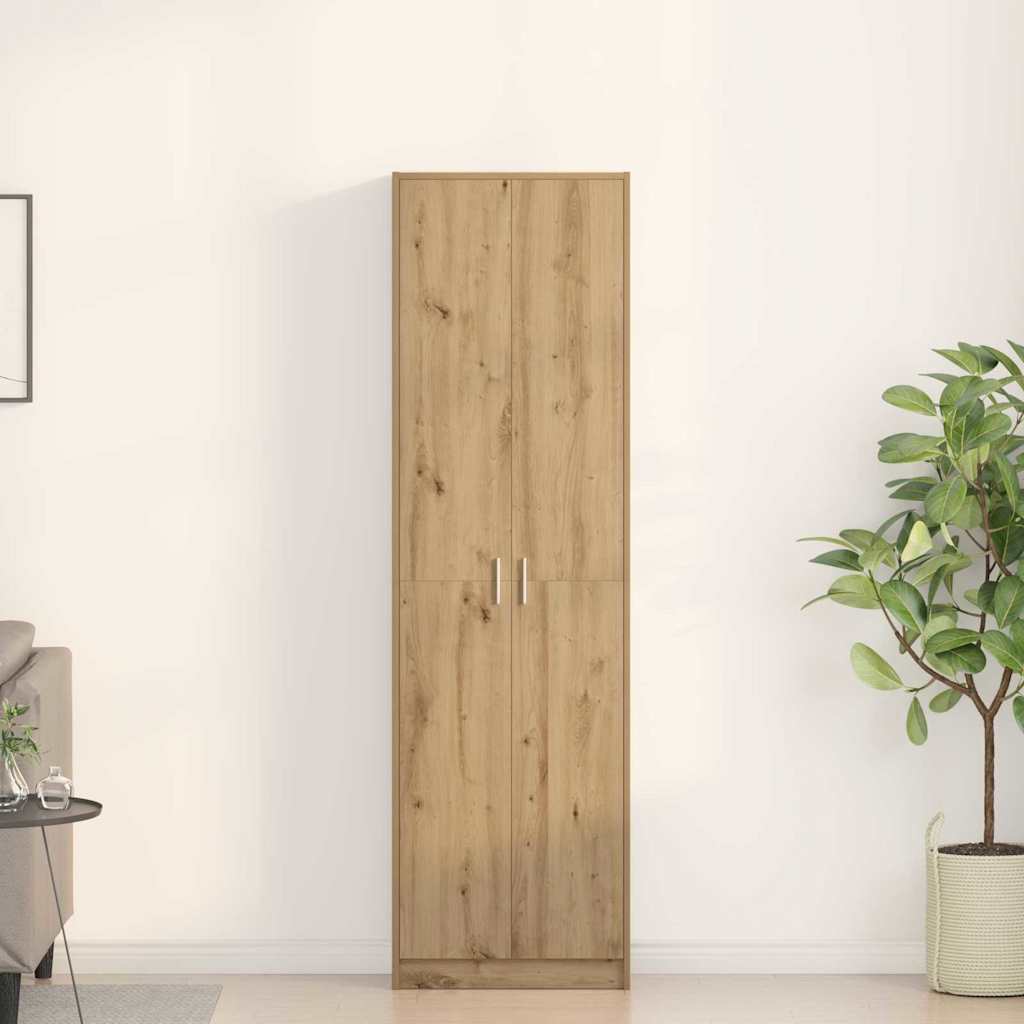 vidaXL Garderoba z półką z drzwiami Dąb rzemieślniczy 55 x 25 x 189 cm