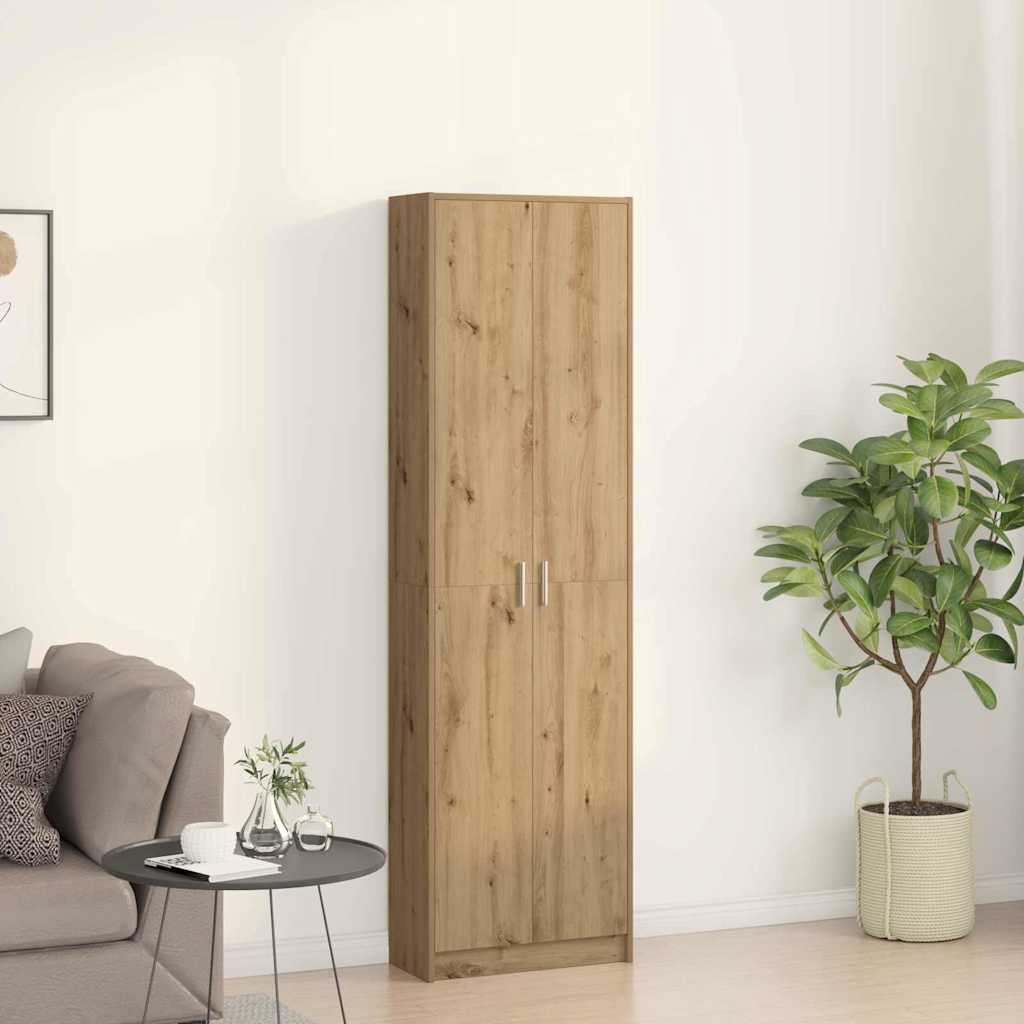 vidaXL Garderoba z półką z drzwiami Dąb rzemieślniczy 55 x 25 x 189 cm