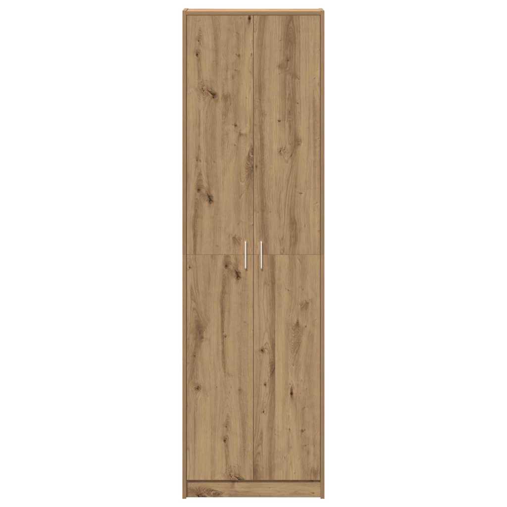 vidaXL Garderoba z półką z drzwiami Dąb rzemieślniczy 55 x 25 x 189 cm