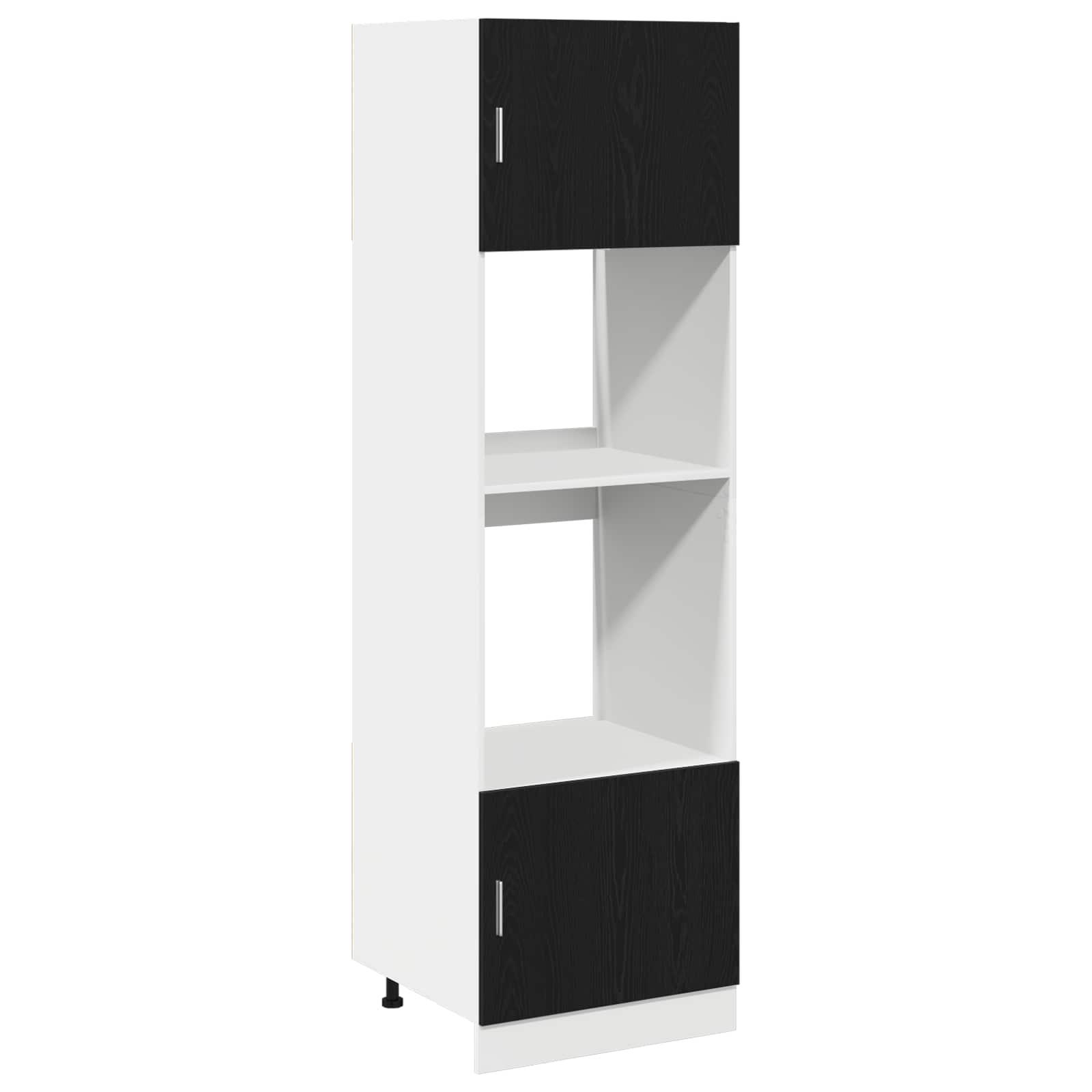 vidaXL Szafka wisząca z półką Czarny Dąb 60 x 57 x 207 cm